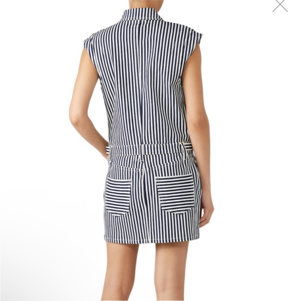 Current Elliott Striped Jumpsuit Dress Sleeveless 0 - Picture 2 of 8